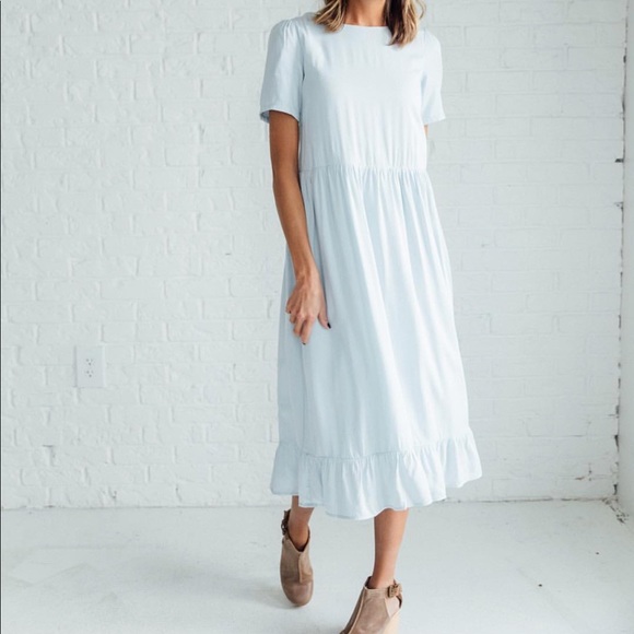 Clad & Cloth Bonnie dress, blue, S - Picture 2 of 7